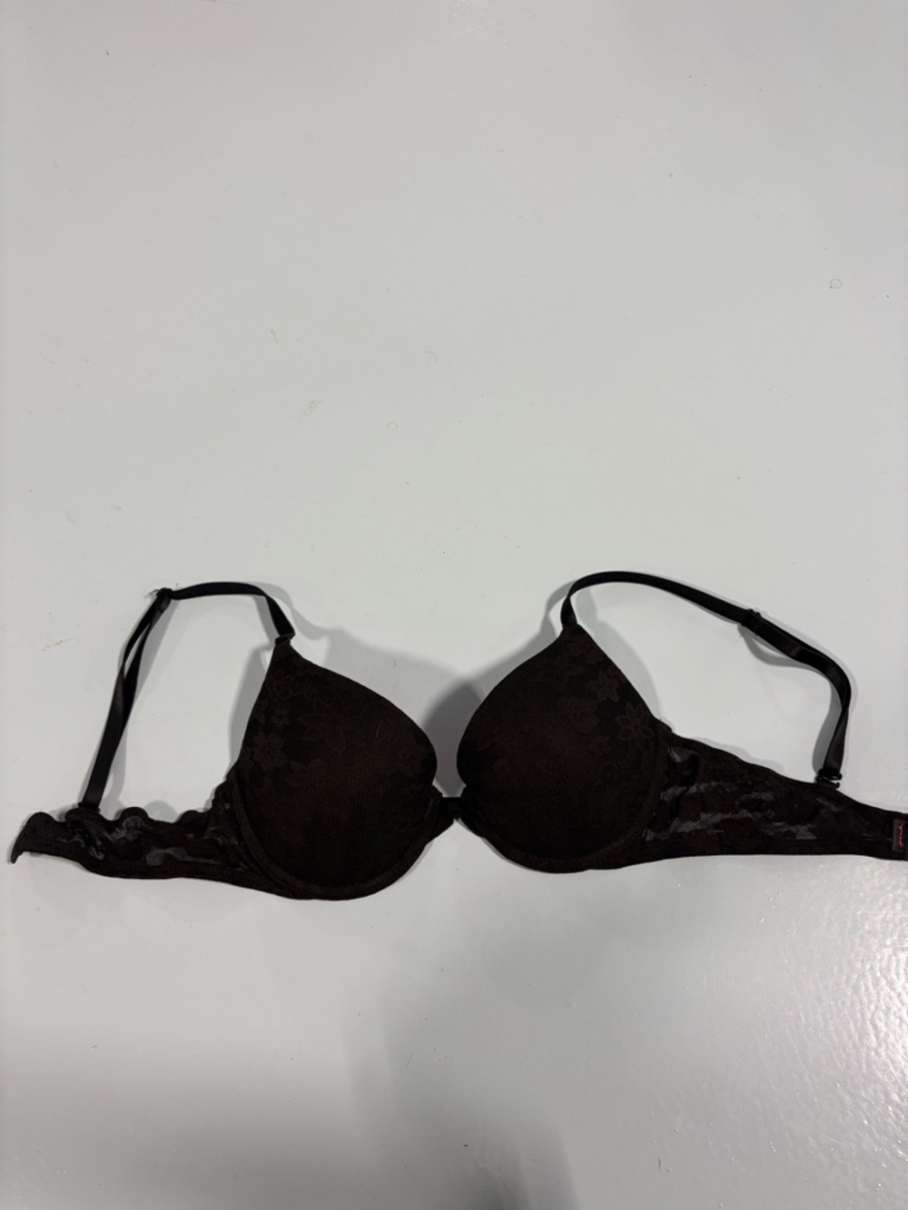 PINK Victoria's Secret Black Lace Push-Up Bra
